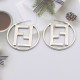 Silver Fashion Simplicity Letter Patchwork Earrings