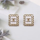 White Fashion Vintage Geometric Letter Hot Drill Earrings