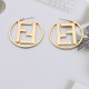 Gold Fashion Simplicity Letter Patchwork Earrings