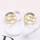 Gold Fashion Vintage Letter Hot Drill Earrings