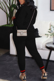 Pink Casual Print Patchwork O Neck Long Sleeve Two Pieces