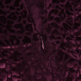 Purple Sexy Print Patchwork O Neck Regular Jumpsuits