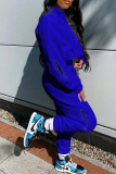 White Casual Solid Zipper Zipper Collar Long Sleeve Two Pieces