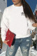 White Fashion Casual Print Letter O Neck Tops