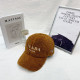 Brown Fashion Simplicity Letter Embroidered Hat