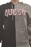 Red Casual Letter Print Patchwork Pocket Hooded Collar Long Sleeve Two Pieces