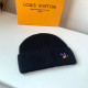 Black Fashion Simplicity Letter Patchwork Hat