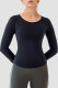 Black Casual Solid Patchwork O Neck Tops