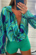Grass Green Fashion Casual Solid Basic Turndown Collar Tops