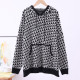 Black Fashion Vintage Letter Patchwork Hooded Collar Tops