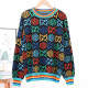 Multicolor Fashion Casual Letter Patchwork O Neck Tops