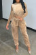 Champagne Fashion Casual Solid Basic O Neck Long Sleeve Two Pieces