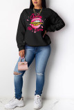 Grey Street Daily Print Patchwork O Neck Tops