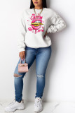 Grey Street Daily Print Patchwork O Neck Tops