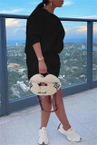 White Fashion Casual Solid Basic O Neck Long Sleeve Two Pieces