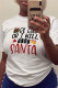 White Party Cute Print Patchwork O Neck T-Shirts