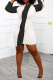 Black Sexy Solid Patchwork Half A Turtleneck Irregular Dress Dresses