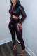 Red Sexy Solid Patchwork Turndown Collar Long Sleeve Two Pieces
