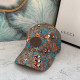 Khaki Fashion Street Character Patchwork Hat