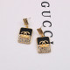 Gold Fashion Celebrities Letter Patchwork Earrings