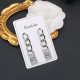 Silver Fashion Celebrities Letter Patchwork Earrings