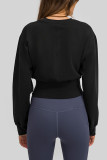 Light Green Casual Sportswear Solid Patchwork O Neck Tops