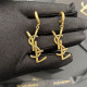 Gold Fashion Simplicity Letter Patchwork Earrings