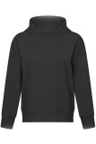 Pink Casual Solid Patchwork Pocket Hooded Collar Tops