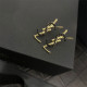 Gold Fashion Simplicity Letter Patchwork Earrings