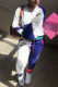 Dark Blue Fashion Sportswear Print Patchwork Hooded Collar Long Sleeve Two Pieces