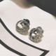 Silver Fashion Vintage Letter Patchwork Earrings