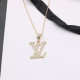 Gold Fashion Simplicity Letter Hot Drill Necklaces