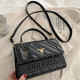 Black Fashion Simplicity Letter Bags