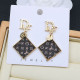 Tibetan Blue Fashion Celebrities Letter Patchwork Earrings