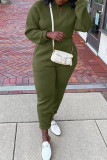 Pink Fashion Casual Solid Basic V Neck Long Sleeve Two Pieces