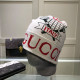 White Fashion Street Letter Patchwork Hat