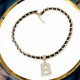 Silver Fashion Simplicity Letter Patchwork Hot Drill Necklaces