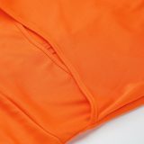 Orange Sexy Solid Hollowed Out Patchwork O Neck Straight Jumpsuits