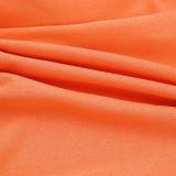 Orange Sexy Solid Hollowed Out Patchwork O Neck Straight Jumpsuits