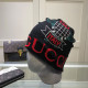 Black Fashion Street Letter Patchwork Hat
