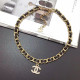 Black Fashion Simplicity Letter Patchwork Hot Drill Necklaces