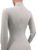 Grey Casual Solid Patchwork Turtleneck Regular Jumpsuits