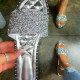 Silver Daily Hollowed Out Round Comfortable Shoes