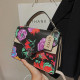 Khaki Fashion Casual Print Patchwork Bags