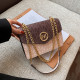 Khaki Fashion Vintage Letter Chains Bags
