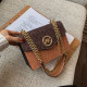 Brown Fashion Vintage Letter Chains Bags