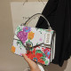 White Fashion Casual Print Patchwork Bags