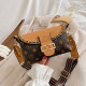 Dark Khaki Fashion Casual Print Patchwork Bags