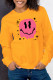 Yellow Daily Cute Print Patchwork O Neck Tops