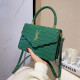Green Fashion Simplicity Solid Letter Bags